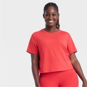 All in Motion Vibrant Red Short Sleeve Tee